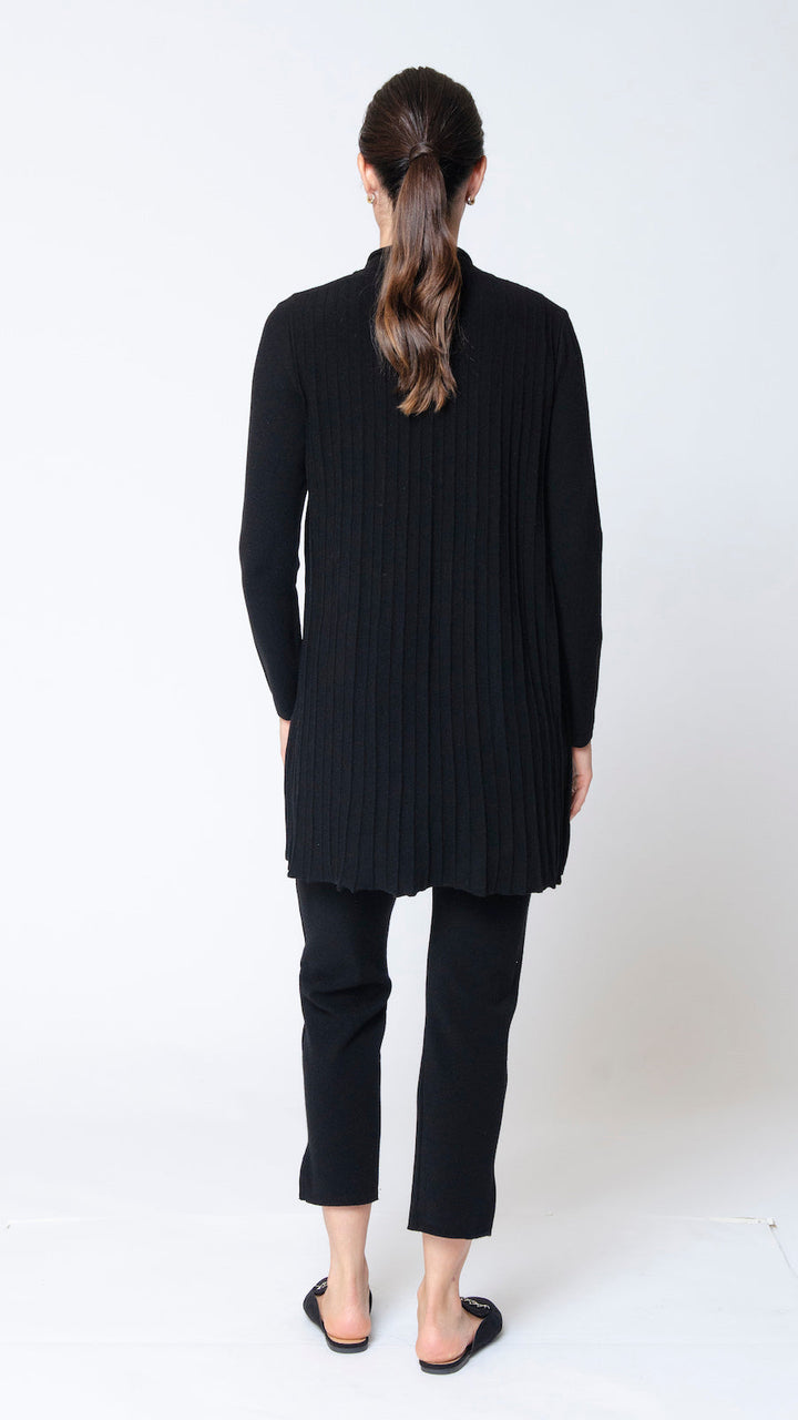 Amely Shawl Collar Mid-Length Cardigan ; Dark Navy