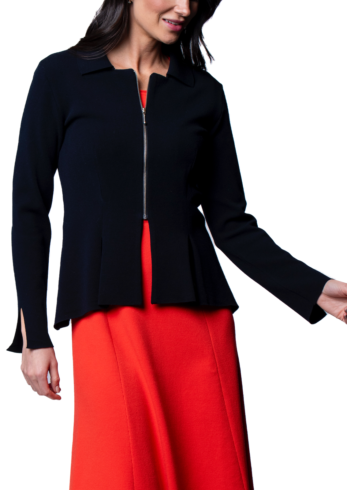 Nikkie Flat-Knit Zip Jacket ; Dark Navy – Morneault's Stackpole Moore Tryon