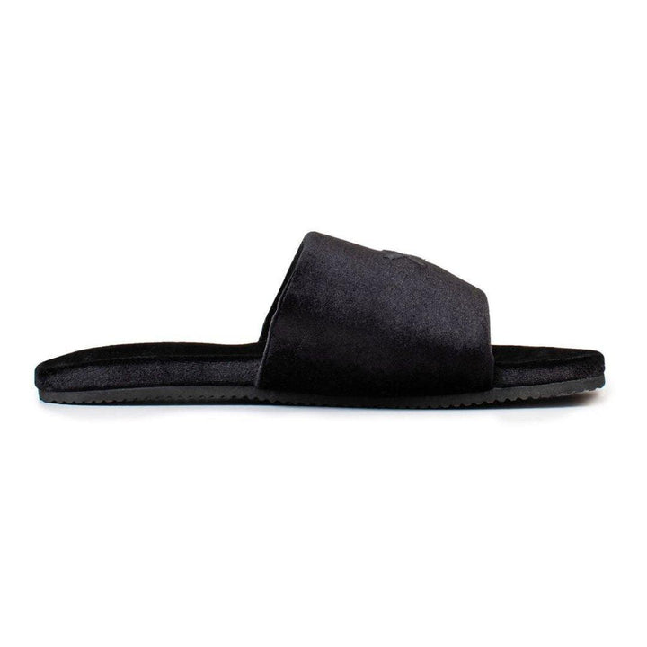 Women's Black Velvet House Slide