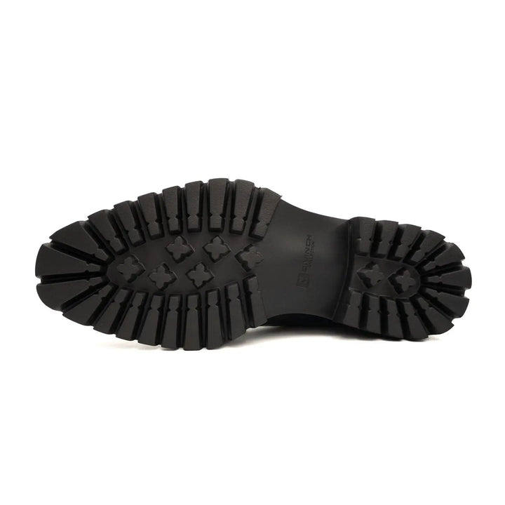 Blue Patent Lug Sole Boot