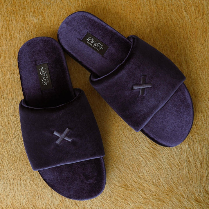 Women's Midnight Navy Velvet House Slide
