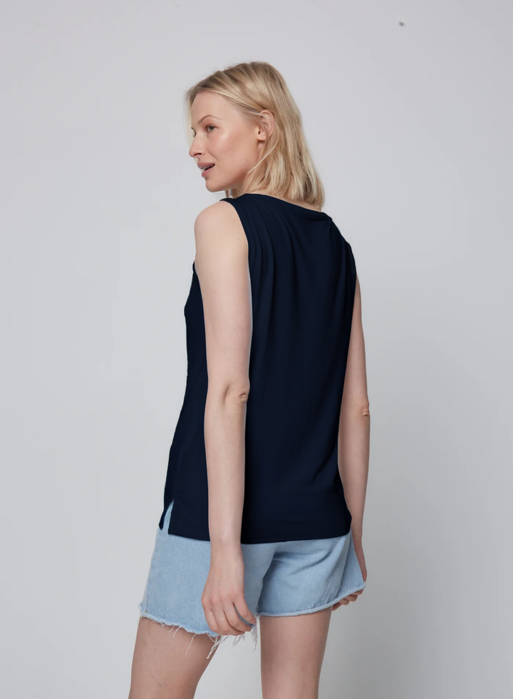 Soft Touch Semi Relaxed Boatneck Tank - Marine
