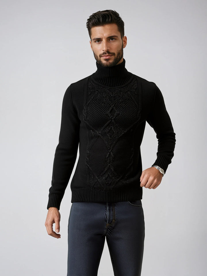 Hand Knit Cable Turtleneck