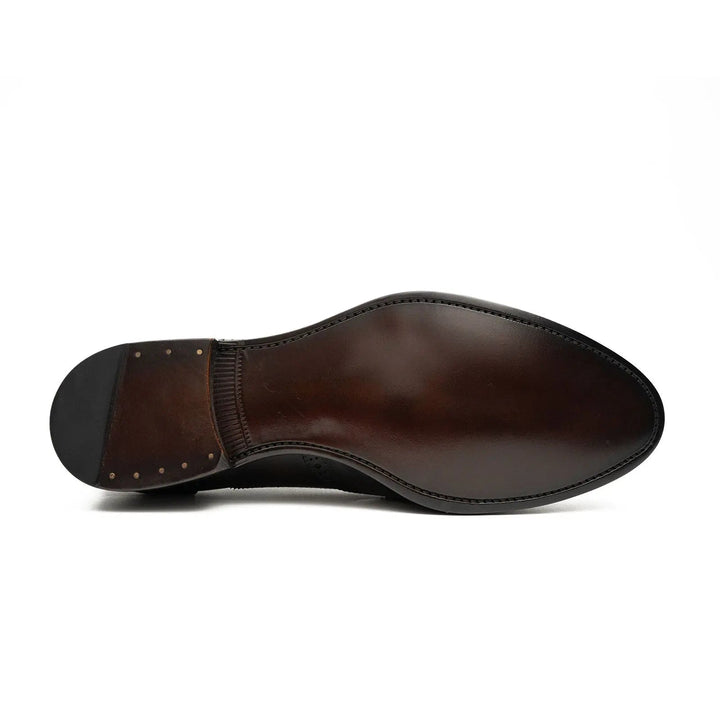 Brown Men's Goodyear Welted Brogue Leather Shoes
