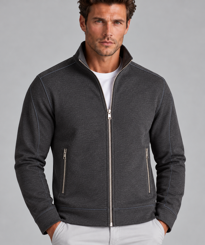 Breckenridge Full-Zip Sweatshirt - Charcoal Grey