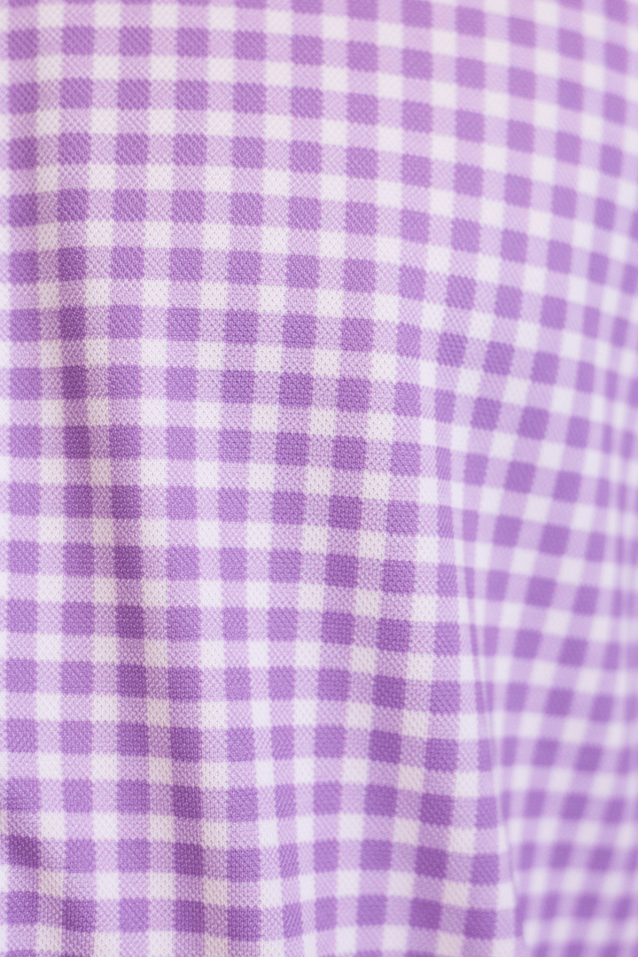 Mauro Long Sleeve Check Tech Shirt - Lavender