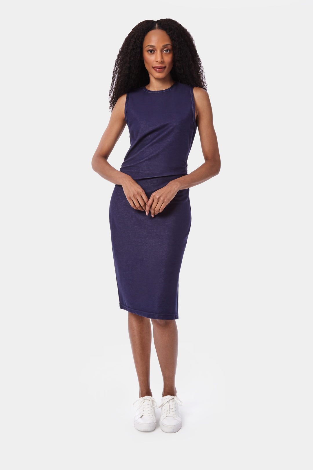 THE ELECTRA DRESS IN DENIM STRETCH