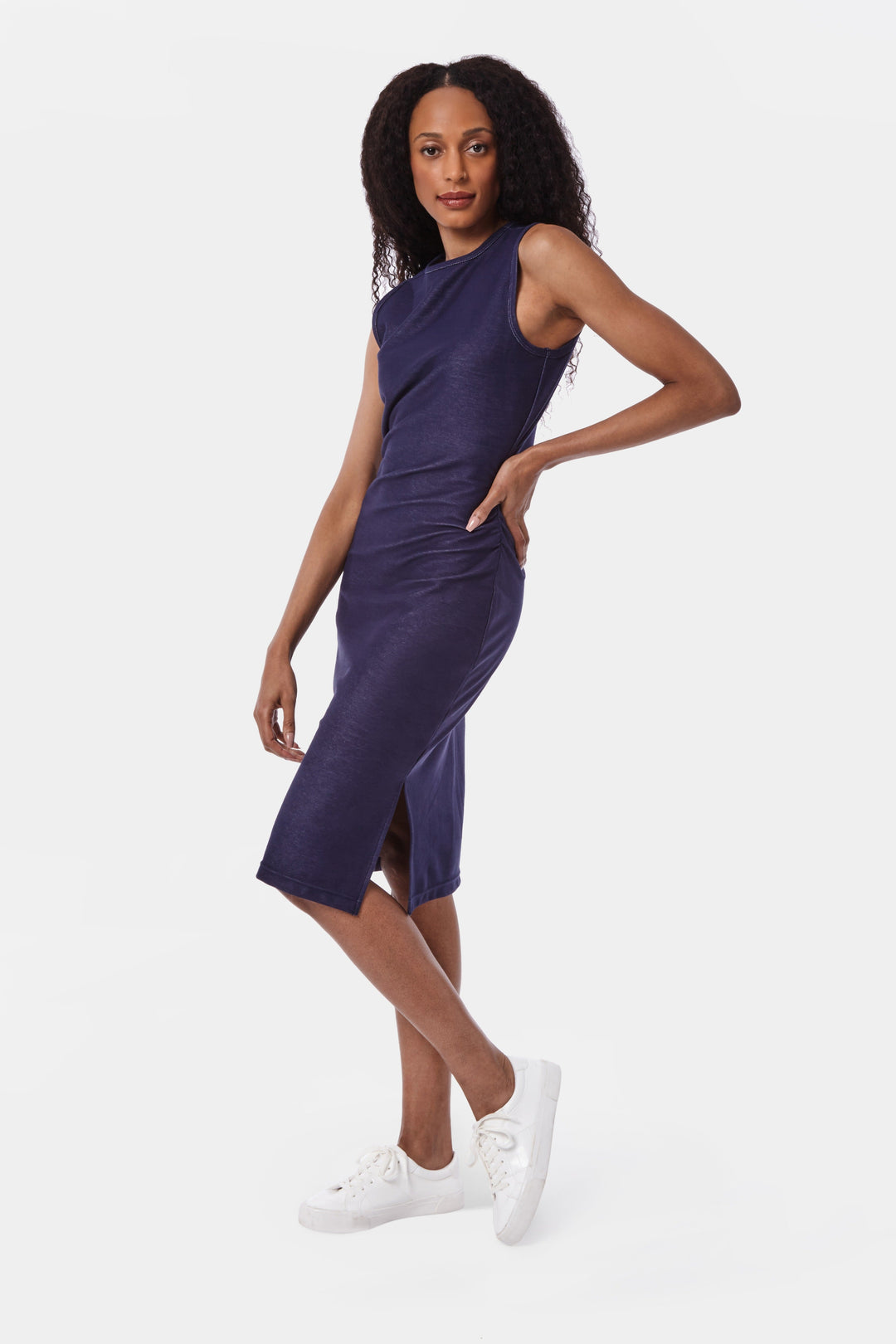 THE ELECTRA DRESS IN DENIM STRETCH