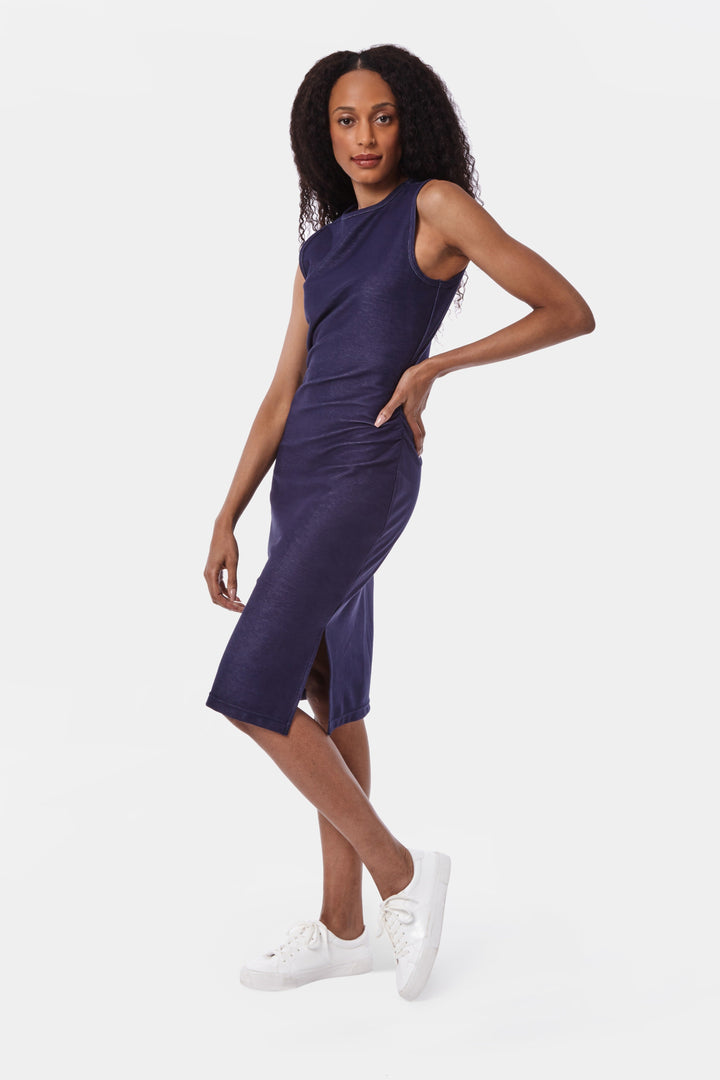 THE ELECTRA DRESS IN DENIM STRETCH