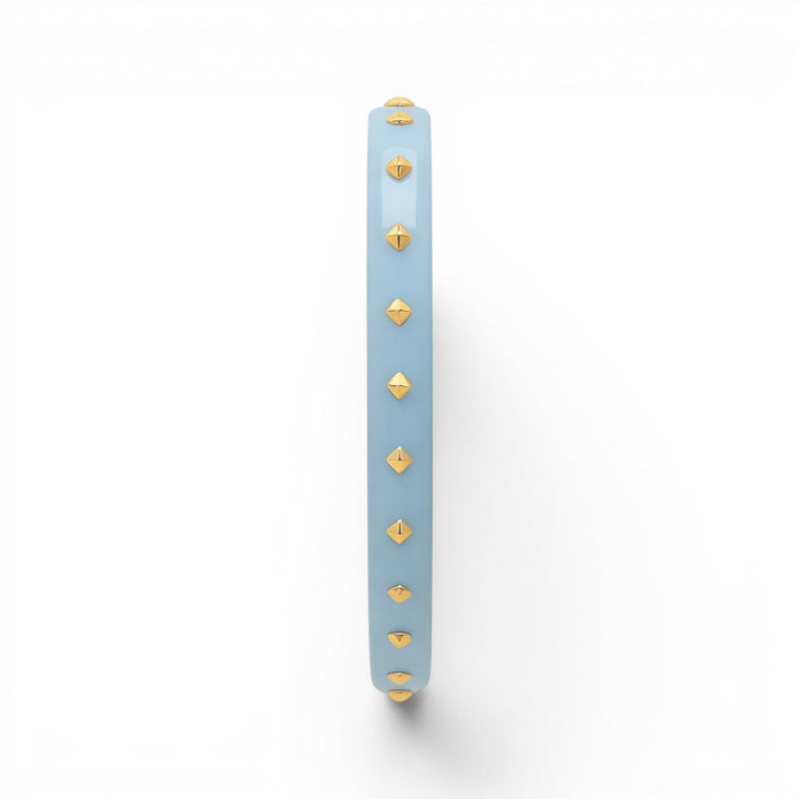 Clementine Aqua Resin Studded Bangle