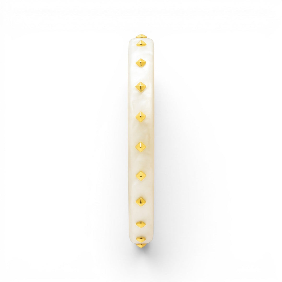 Clementine Mother Of Pearl Resin Studded Bangle