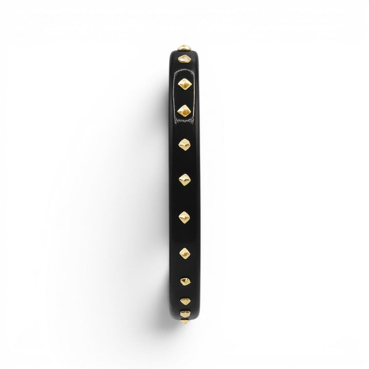 Clementine Studded Black Resin Bangle