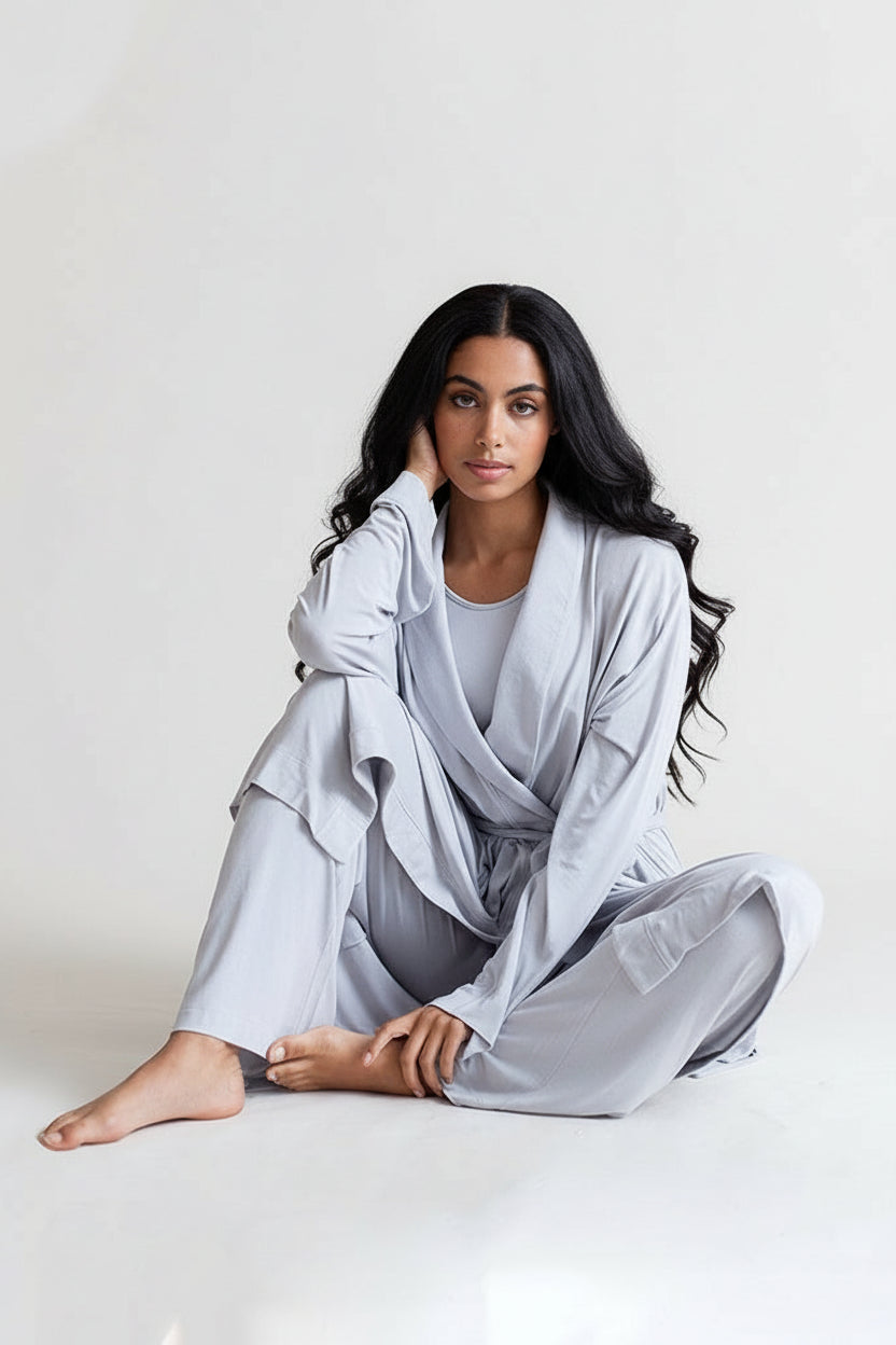 Collagen Lounge Robe - Black