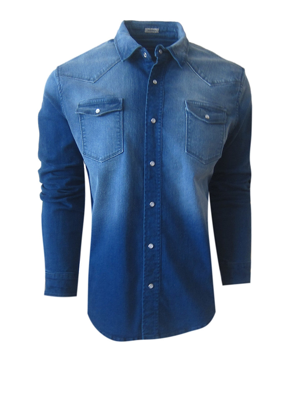 Super Stretch Snap Shirt - Overshirt Denim