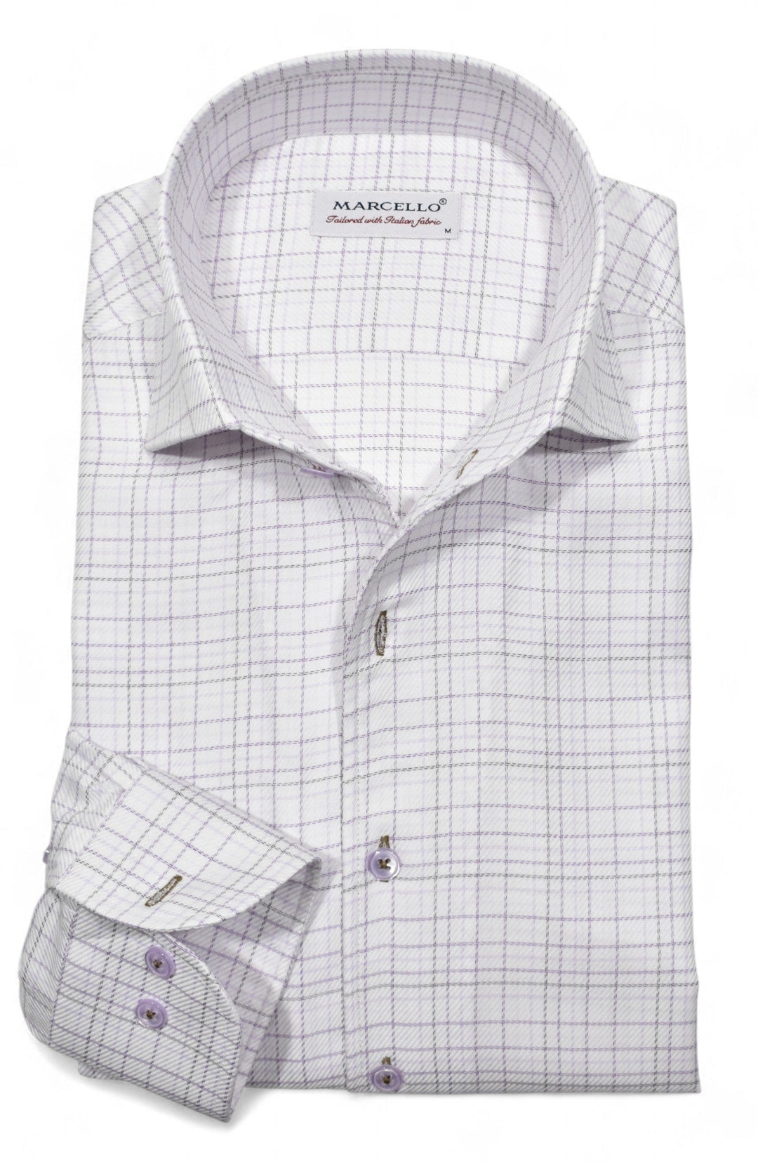 Pair the perfected Marcello one piece collar with yarn dyed woven fabric to create the ultimate updated traditional sport shirt