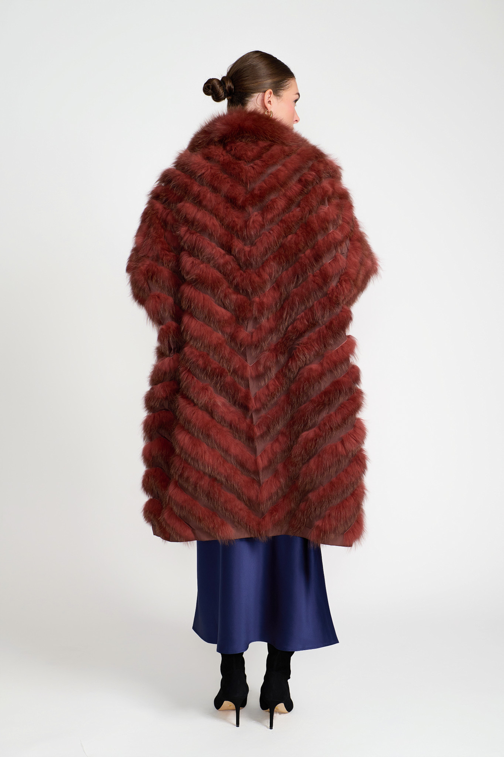 EL Teddy Maxi Reversible Coat Rust