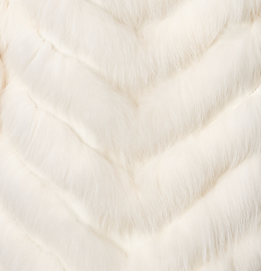 Reversible Silk to Fox ¾ Jacket in Arctic White