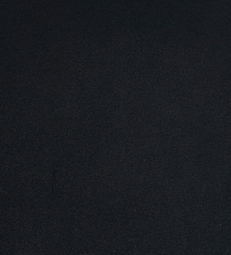 Wool Ribbed Cuff Sleeve Coat In Black