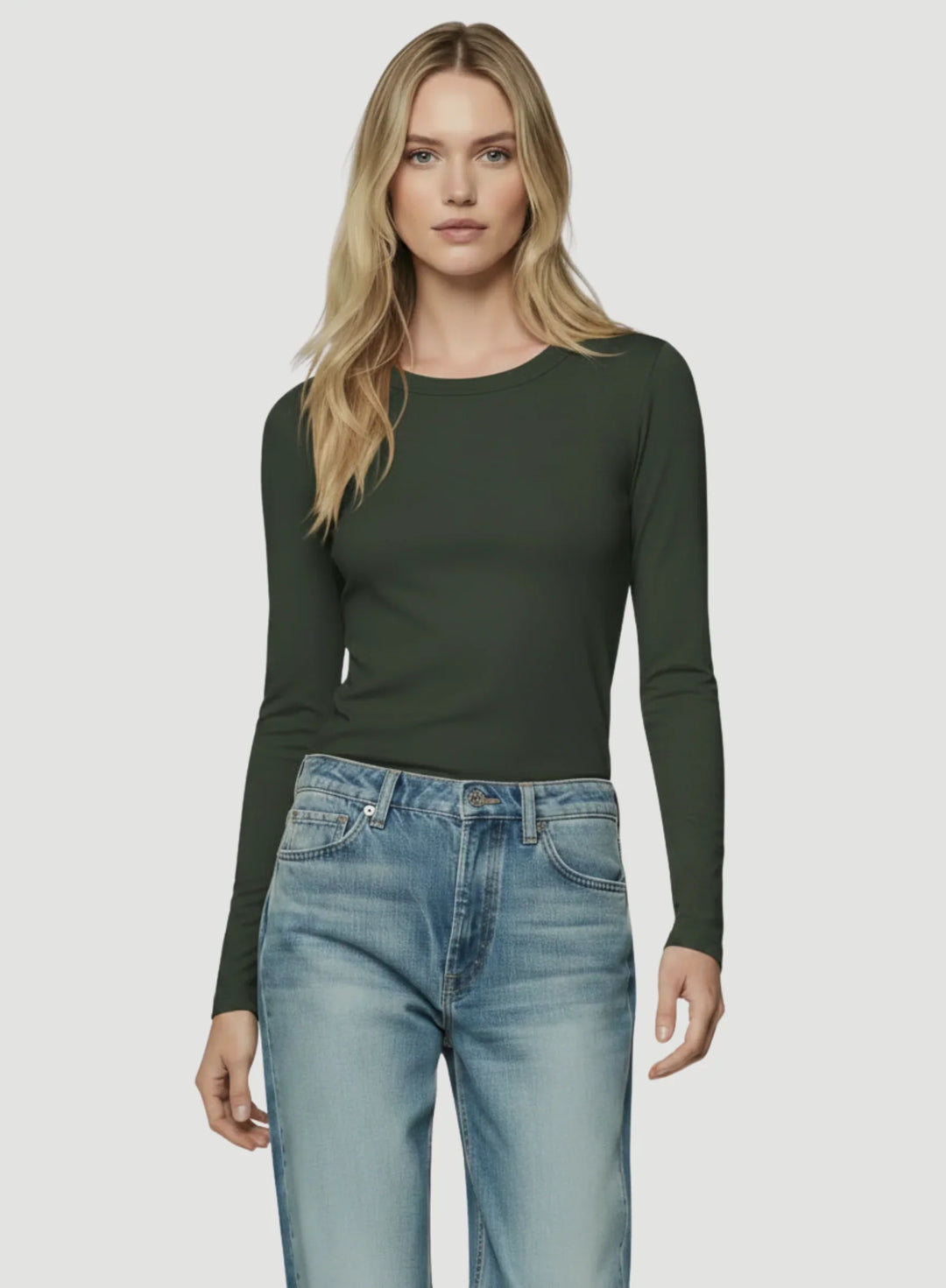Soft Touch Long Sleeve Crewneck T-Shirt