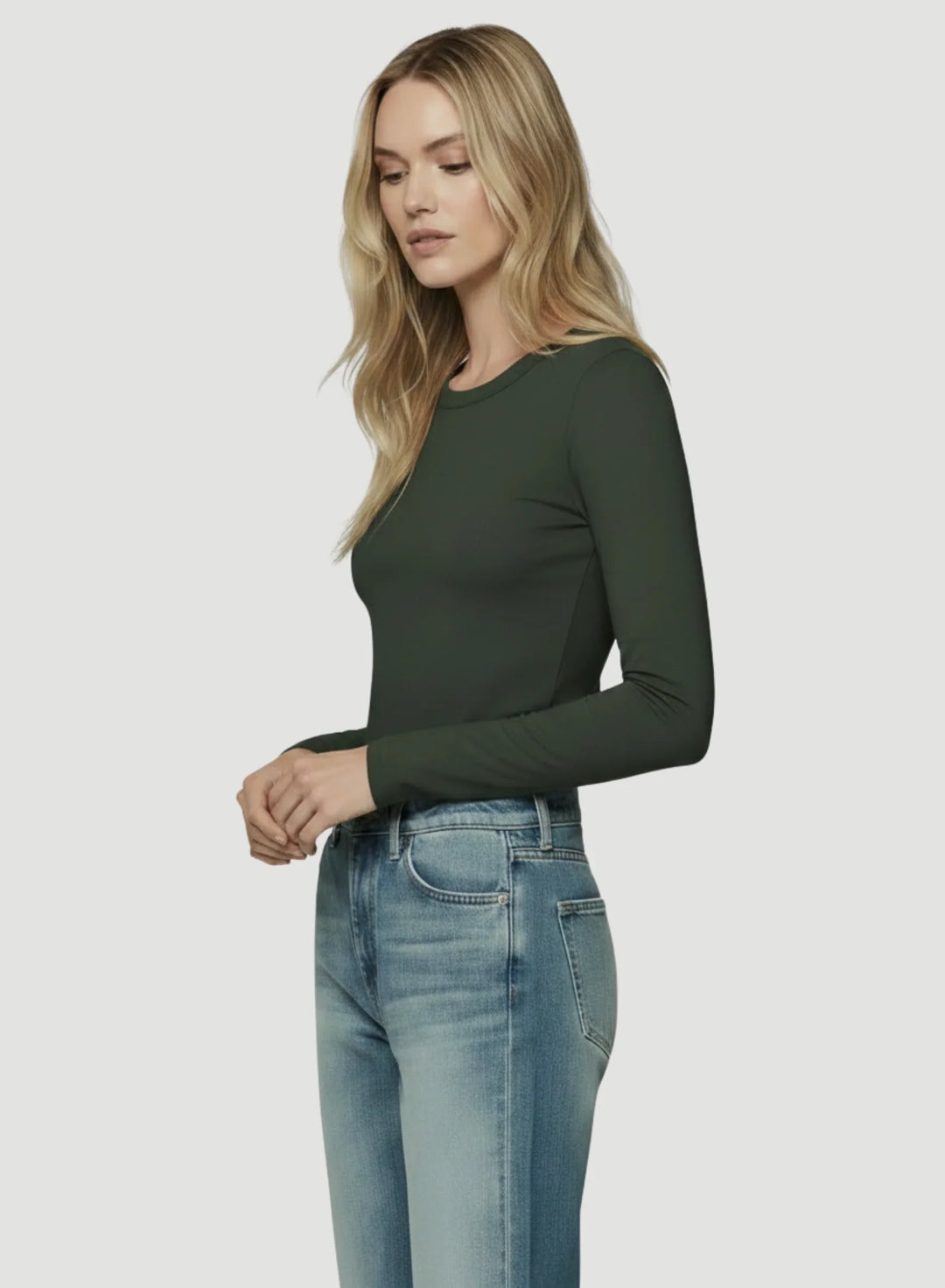 Soft Touch Long Sleeve Crewneck T-Shirt