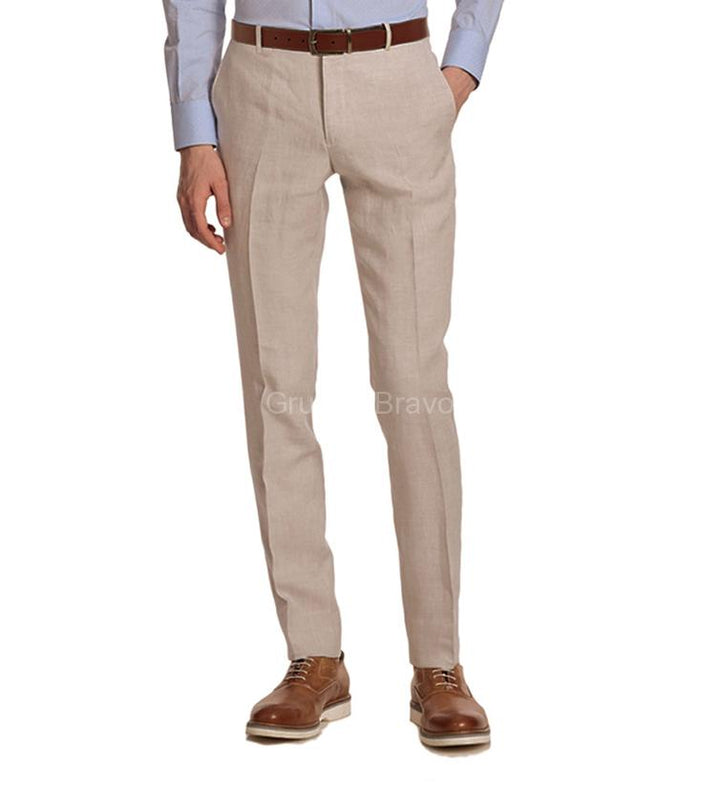 E58302-7- Enzo Pants-Natural Linen