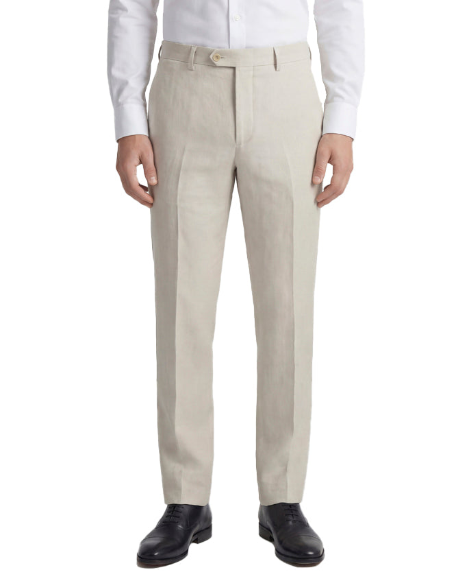 E58302-1- Enzo Pants-White Linen