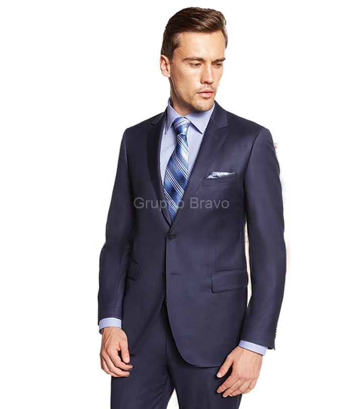 Enzo Suit-Solid Blue