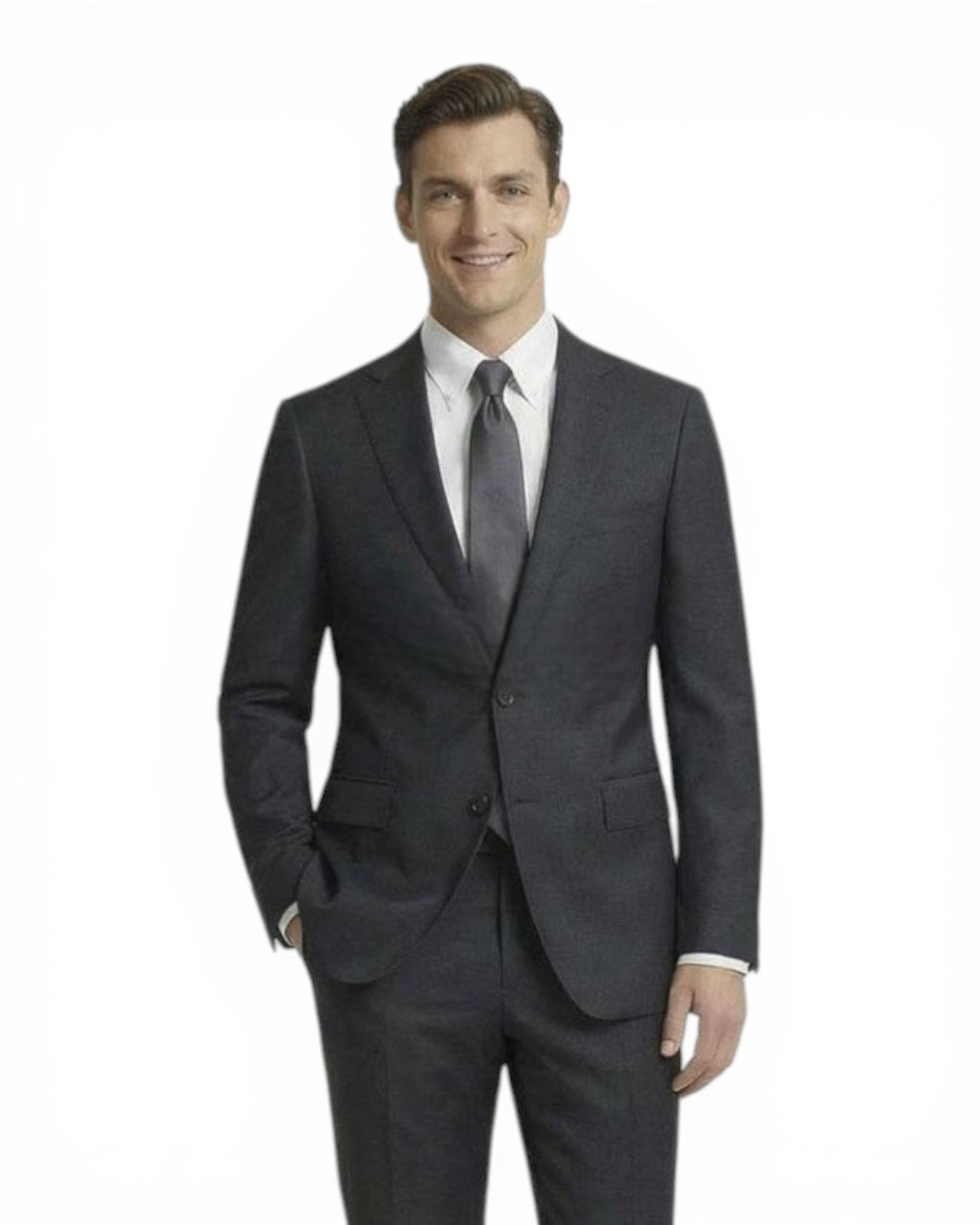 E59663-3 2BV No P Suit - Dark Grey