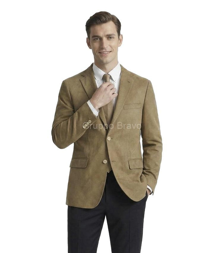 E85000-1-Enzo Vegan Suede Jacket-Tobacco