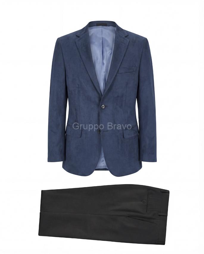 E85000-3-Enzo Vegan Suede Jacket-Blue