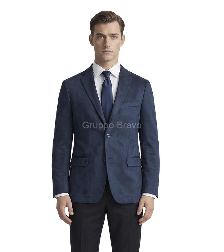E85000-3-Enzo Vegan Suede Jacket-Blue
