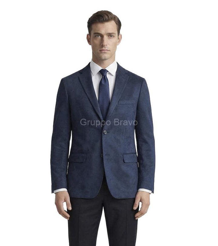 E85000-3-Enzo Vegan Suede Jacket-Blue