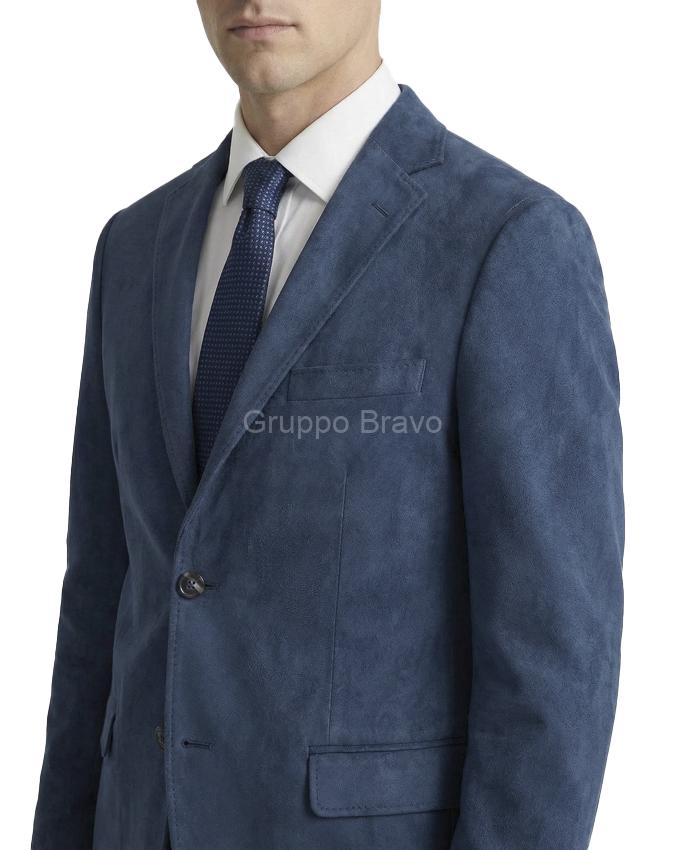 E85000-3-Enzo Vegan Suede Jacket-Blue