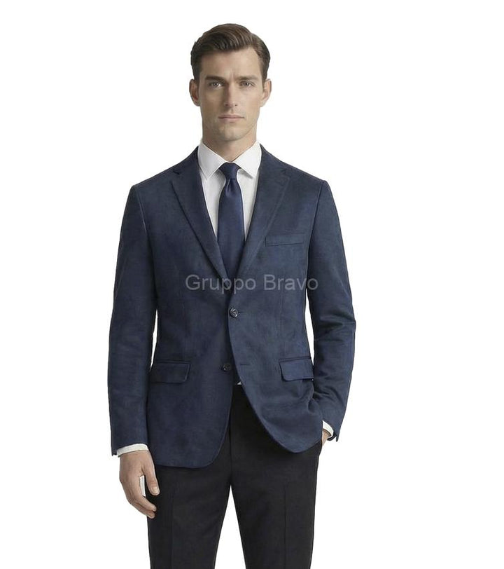 E85000-3-Enzo Vegan Suede Jacket-Blue