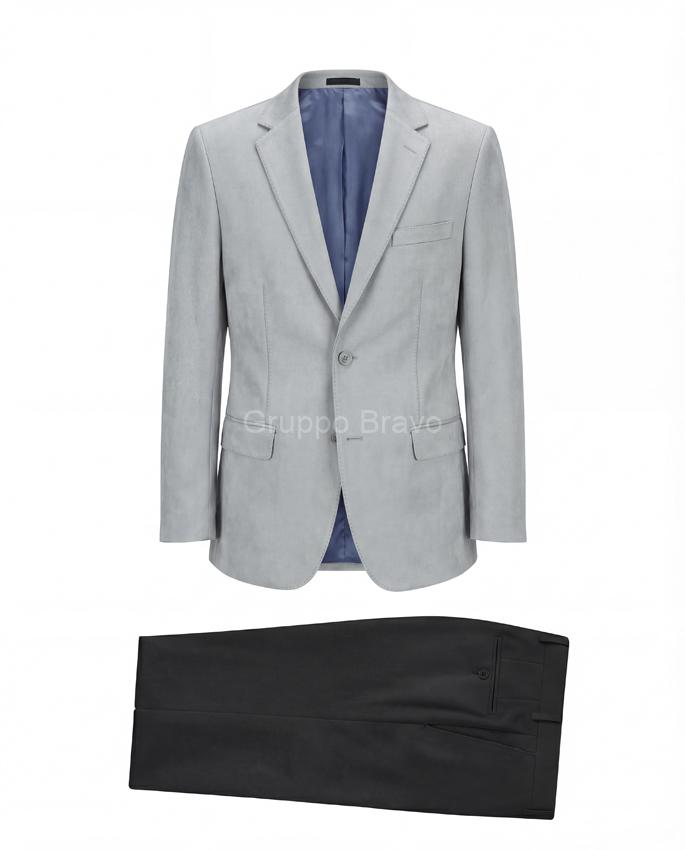 E85000-4-Enzo Vegan Suede Jacket-Light Gray