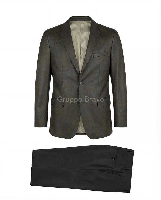 E85100-2-Enzo Vegan Leather Jacket-Brown