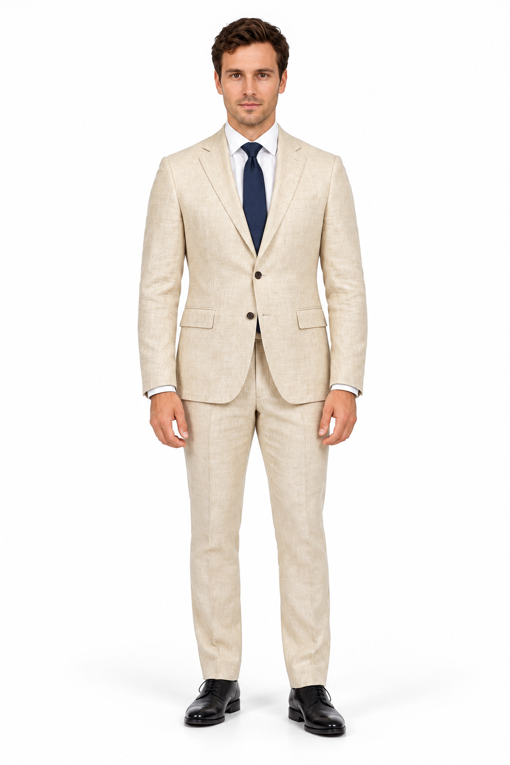 Enzo Linen Suit - Beige