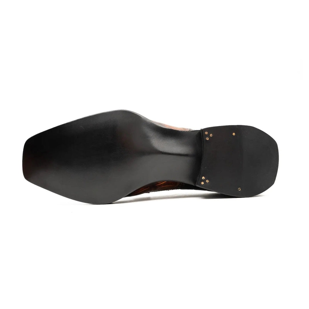 Exotic Crocodile Leather Derby Shoes