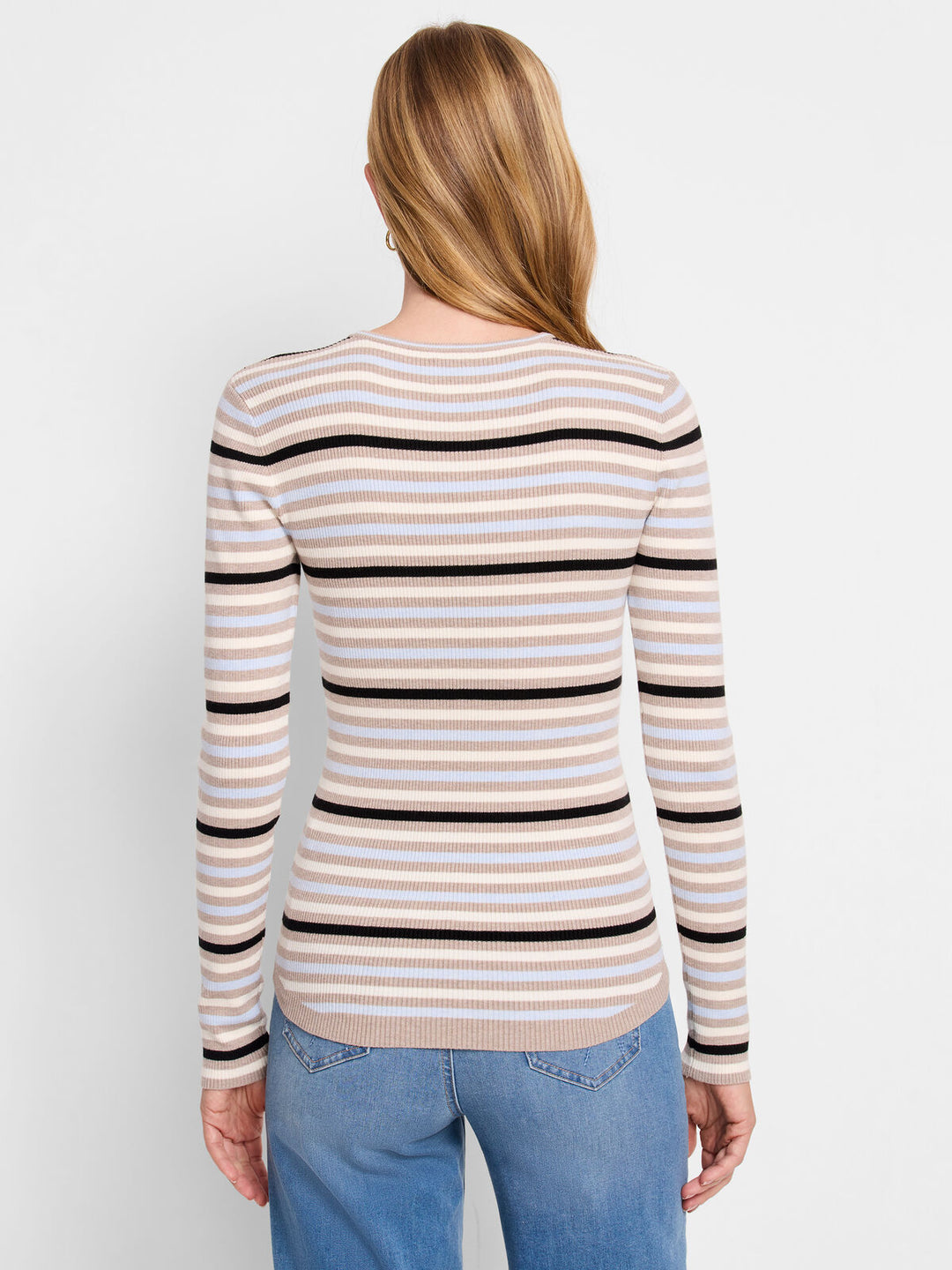 Striped Ribber Sweater Tee