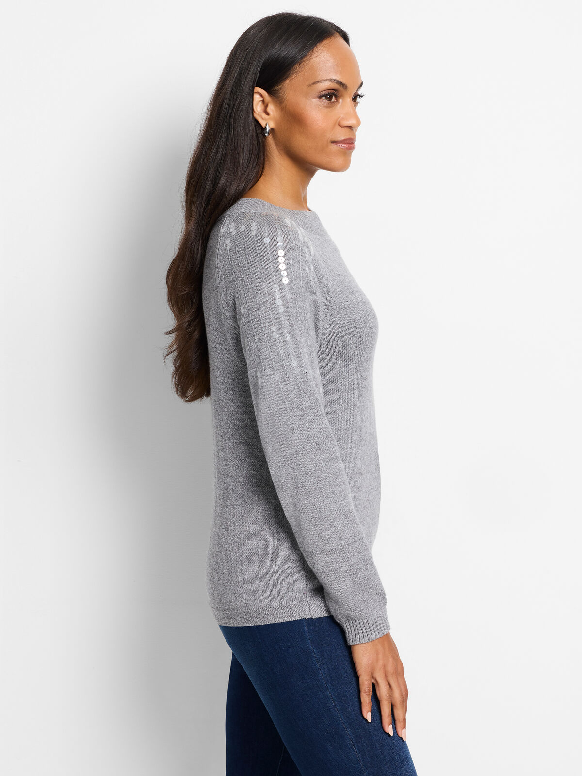 NIC+ZOE Subtle Shine Crewneck Sweater high quality Size XS