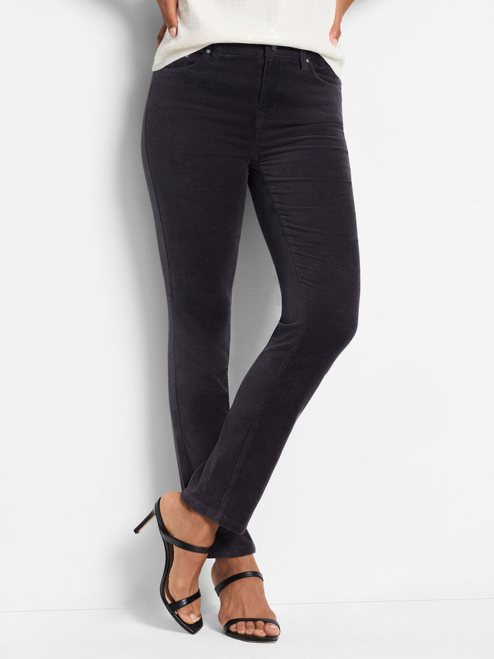 28" Velvet Straight Ankle Pant - Charcoal