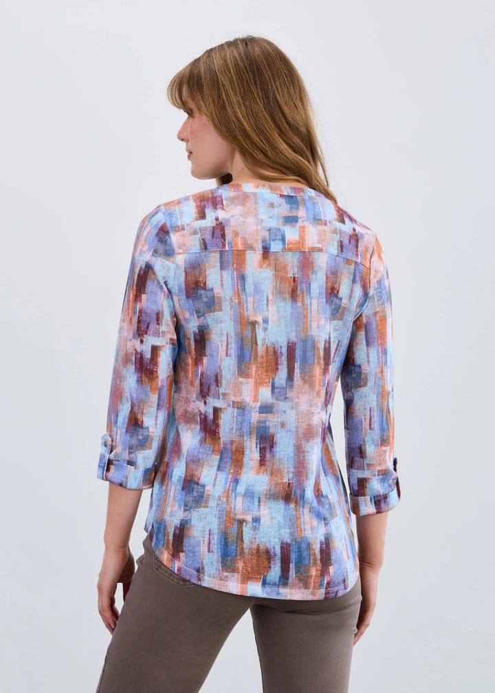 3/4 Sleeve Henley Top