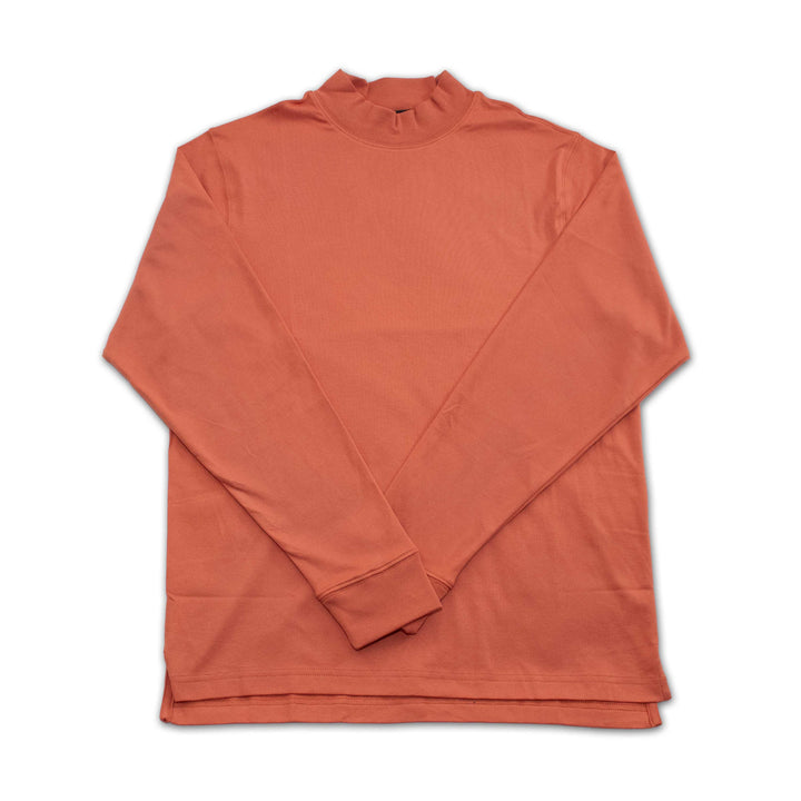 100% Pima Cotton Mock Neck Long Sleeve Shirt