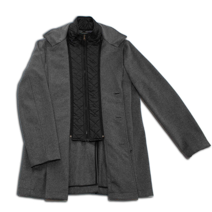 Metropolitan Dual-Layer Wool Car Coat - Grey