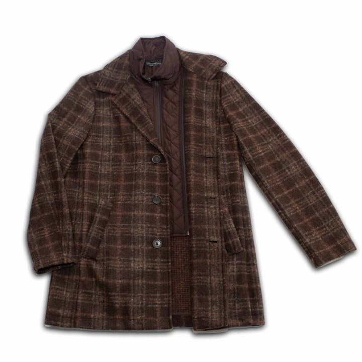 Metropolitan Dual-Layer Wool Car Coat - Chestnut