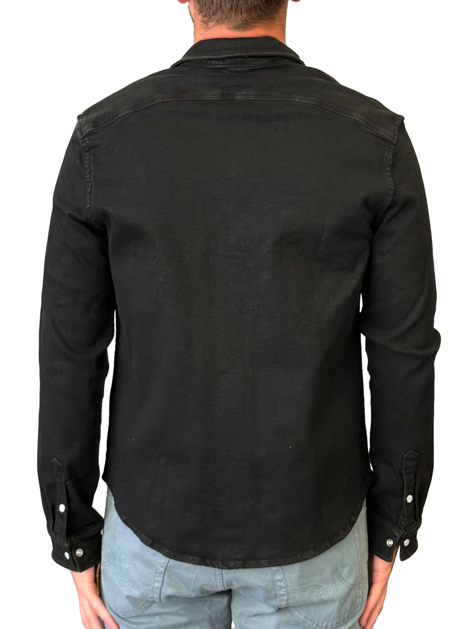 Men's Super Stretch Snap Overshirt - Jet Black