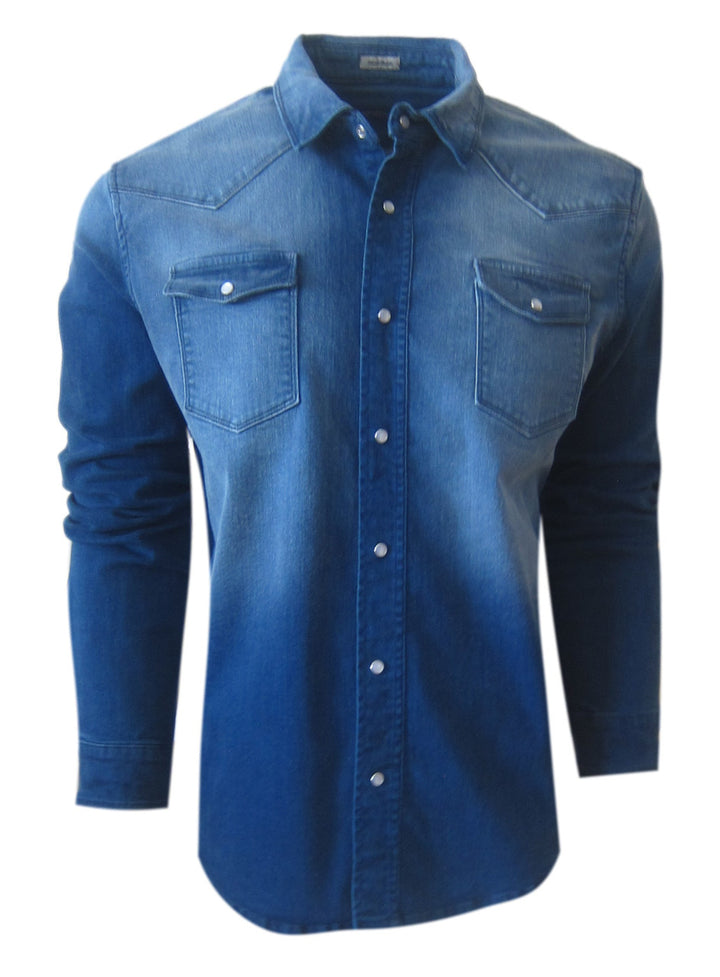 Super Stretch Snap Shirt - Overshirt Denim