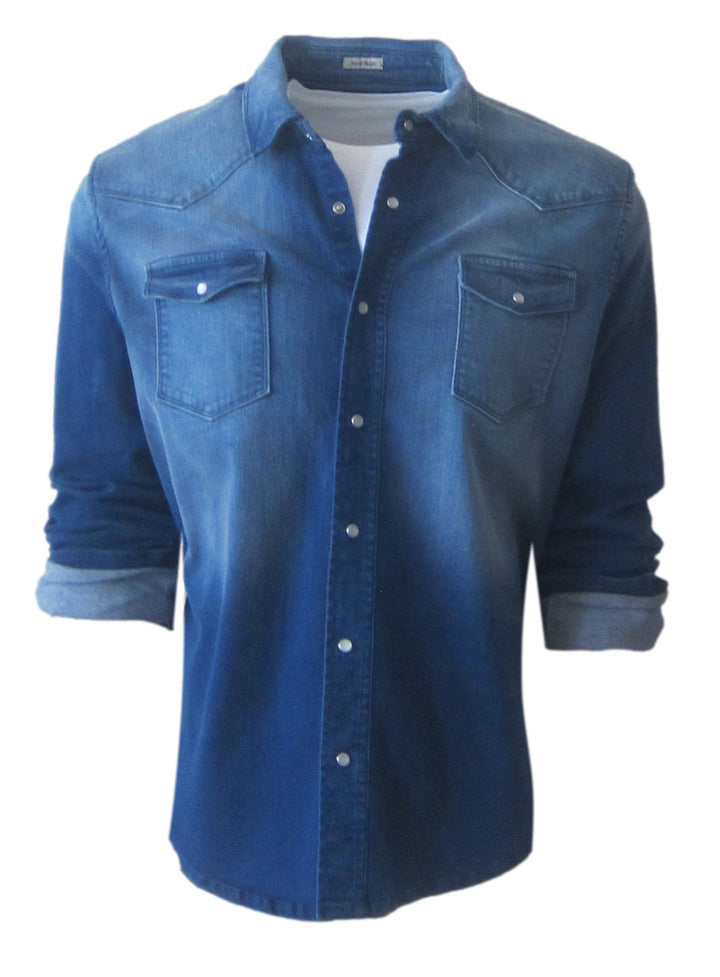 Super Stretch Snap Shirt - Overshirt Denim