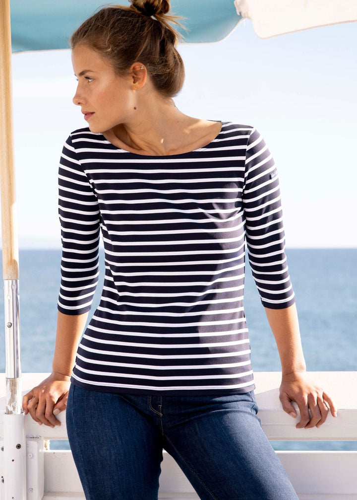 GARDE-COTE III - Nautical Striped Sport Top (NAVY / WHITE)