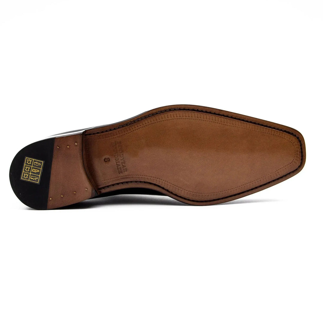 Seamless Goodyear Mens  Coffee Oxford Dress Shoes Lron Gray